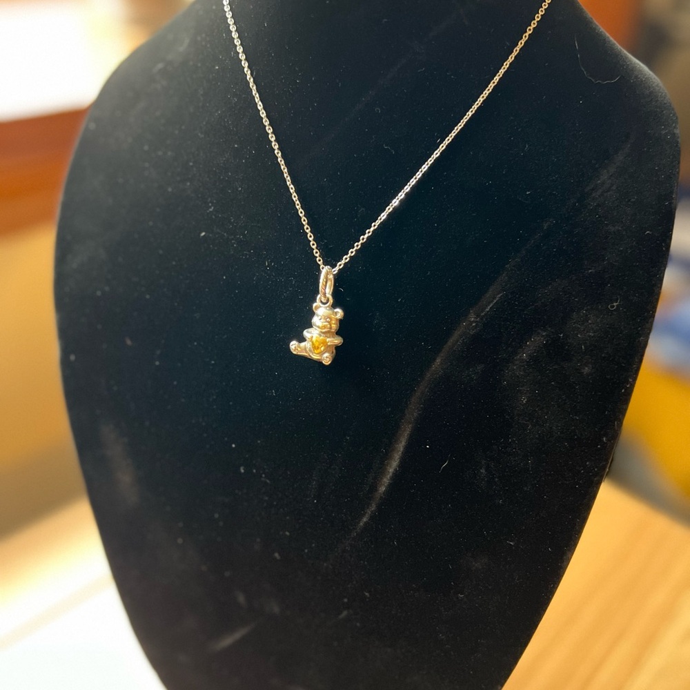 Brighton Teddy Pendant Charm on Unbranded Chain - Picture 7 of 12